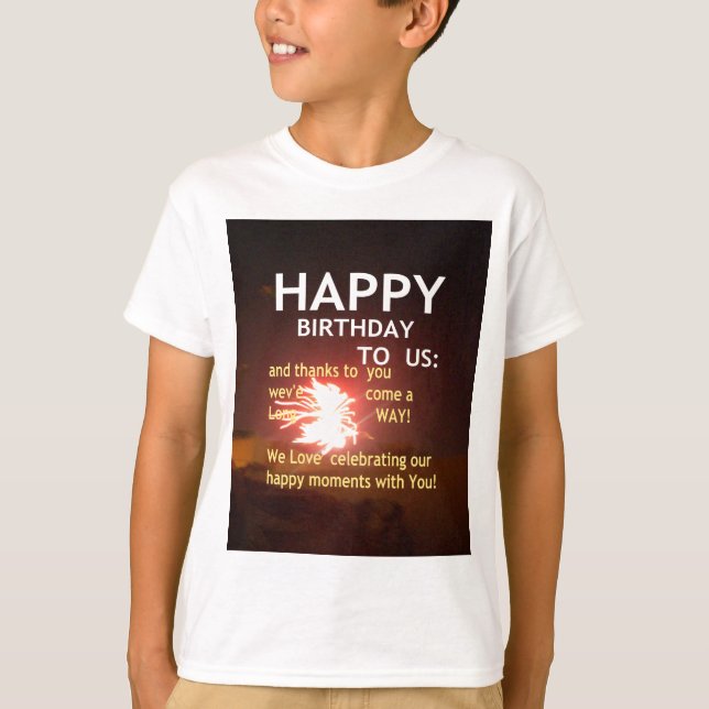 Camiseta Feliz aniversário para você (Frente)