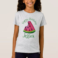 Feliz Aniversário Pink Watermelon Slice Fruta Picn