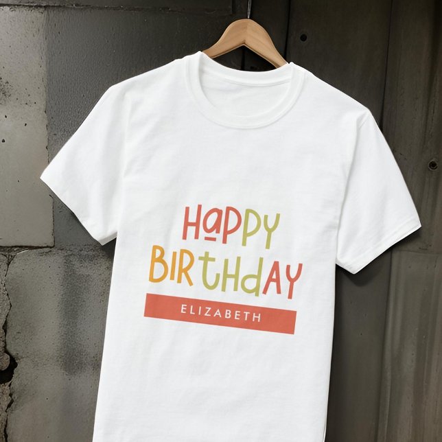 Camiseta Feliz Aniversário Pré-Disquete Divertido Simples S (Criador carregado)