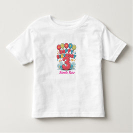 Camiseta Feliz aniversário presente 3 para 