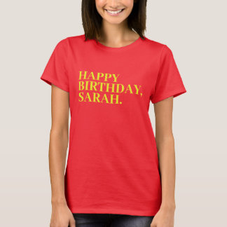 Camiseta Feliz aniversário Sarah | Aniversário Sarah