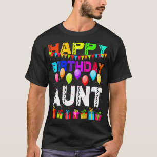 Camiseta Feliz Aniversário Tia Legal Aniversário Engraçada