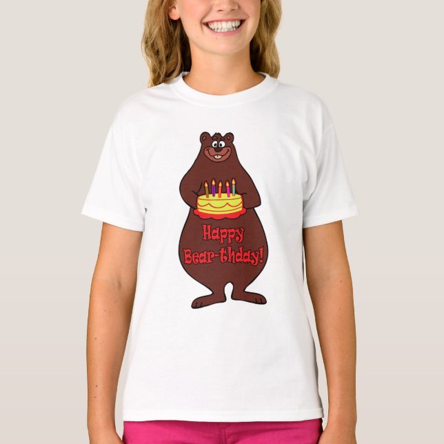 Camiseta Feliz aniversário, ursinho! (Frente)