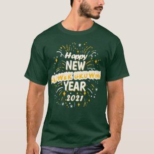 Camiseta Feliz Ano da Cultura da Flor Nova 2021, saudando p