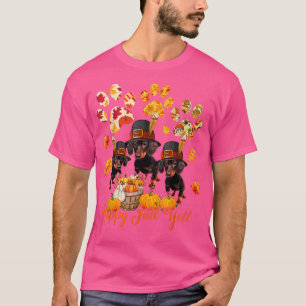 Camiseta Feliz Ano de Outono - Dia de Ação de Graças - Três