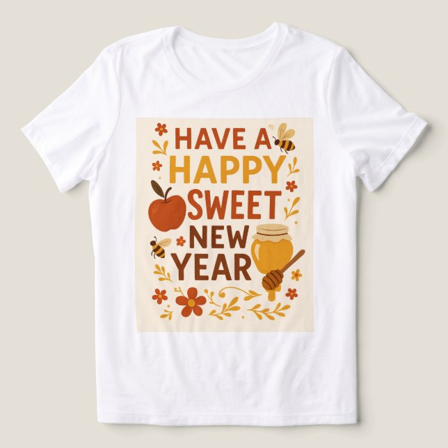 Camiseta Feliz Ano Novo (Design frontal)