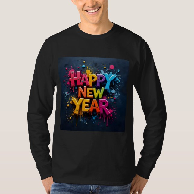 Camiseta Feliz ano novo (Frente)