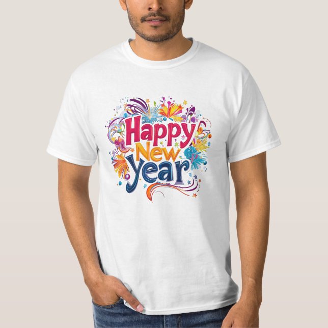 Camiseta Feliz ano novo (Frente)