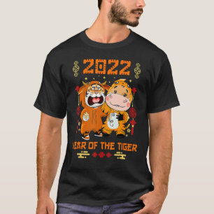 Camiseta feliz ano novo 2022 Ano Do Tiger Eve Party Su