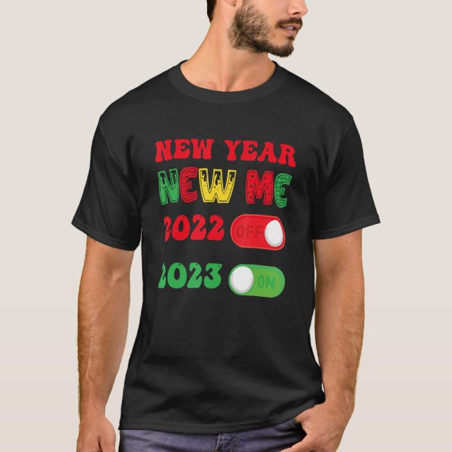 Camiseta Feliz ano novo 2023 Adeus 2022 Alô 2023 Novo Ano (Frente)