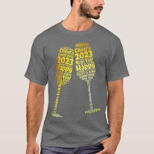 Camiseta Feliz ano novo 2023 Parte Suprimentos N