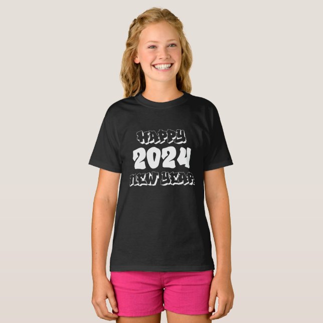 Camiseta Feliz ano novo 2024 (Frente Completa)