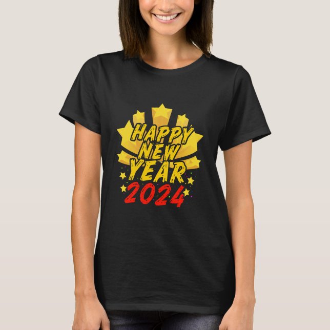 Camiseta Feliz Ano Novo 2024  (Frente)