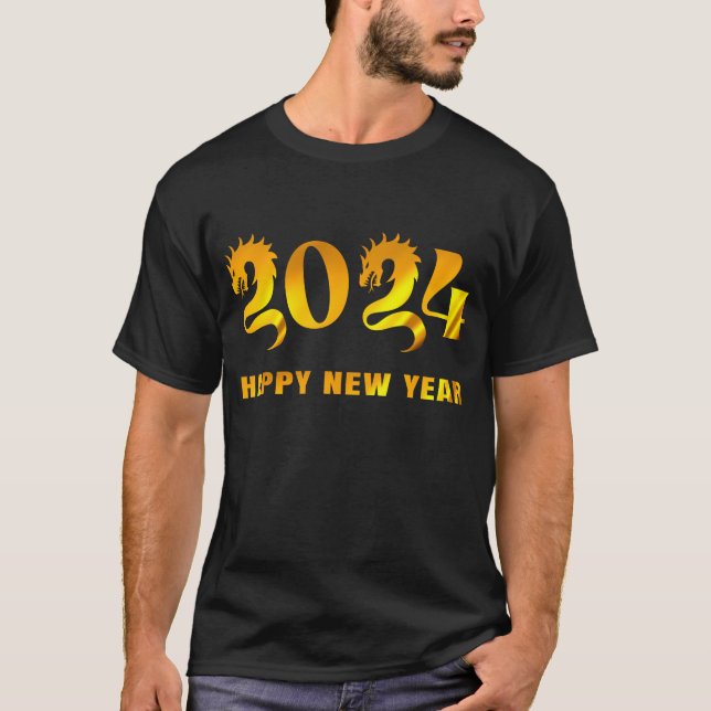 CAMISETA FELIZ ANO NOVO 2024 (Frente)