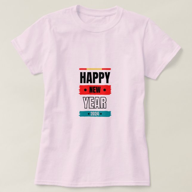 Camiseta Feliz ano novo 2024 (Frente do Design)