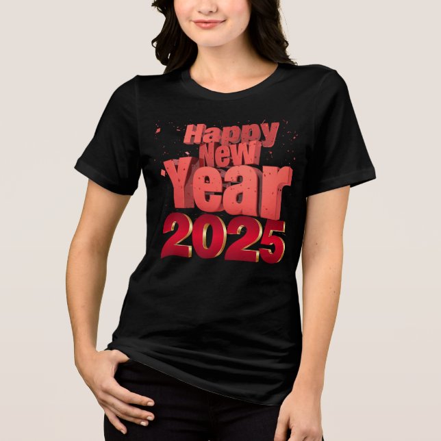 Camiseta Feliz ano novo 2025 (Frente)