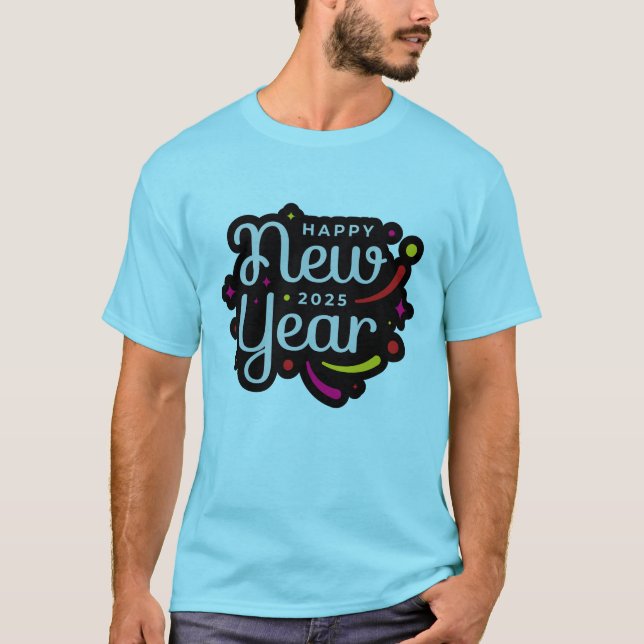 Camiseta Feliz ano novo 2025 (Frente)