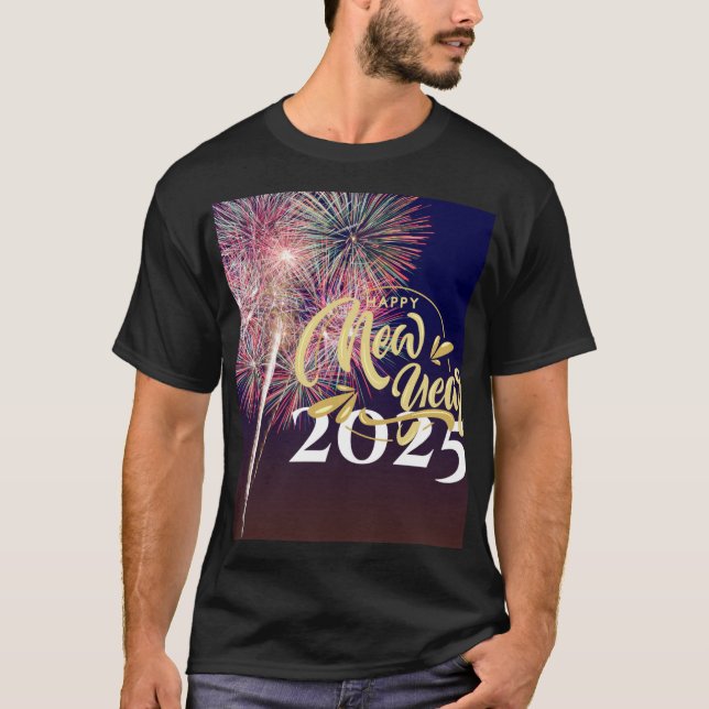 Camiseta "Feliz ano novo 2025" (Frente)