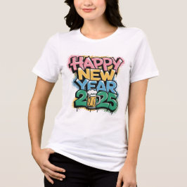 Camiseta Feliz ano novo 2025 com um Design de Grafite Mug