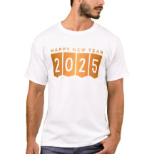 Feliz ano novo 2025 T-Shirts-camisetas femininos.