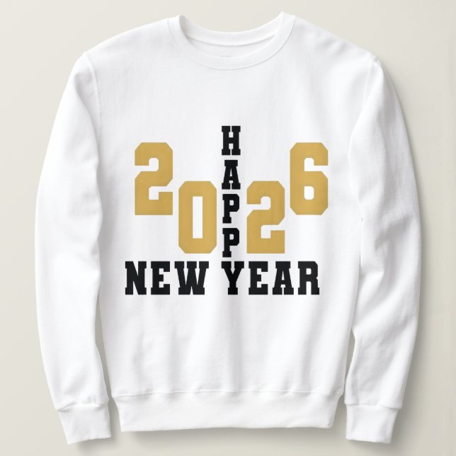 Camiseta Feliz Ano Novo 2026  (Frente do Design)