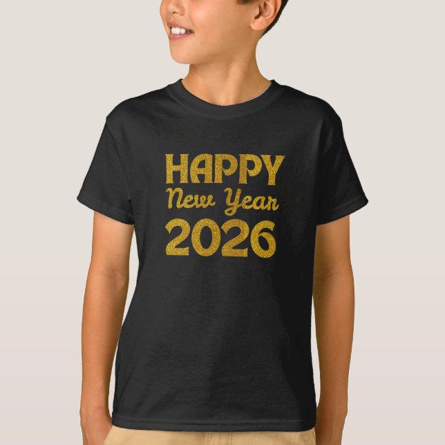Camiseta Feliz Ano Novo 2026 (Frente)