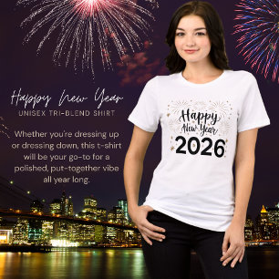 Camiseta Feliz Ano Novo 2026