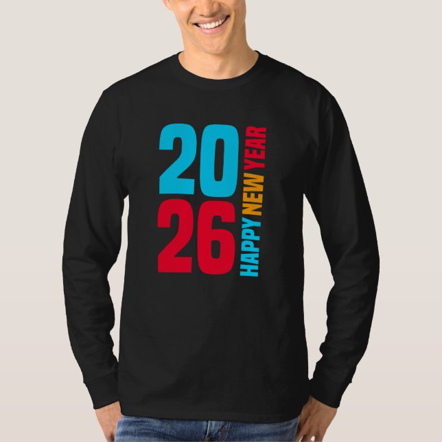 Camiseta Feliz ano novo 2026-34568 (Frente)