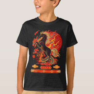 Camiseta Feliz Ano Novo 2026 Ano Novo Chinês Zodíaco Cavalo