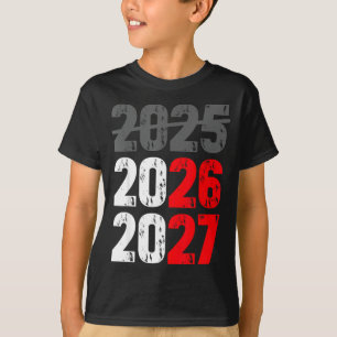 Camiseta Feliz Ano Novo 2026 Chegando Em Breve 2027 Engraça
