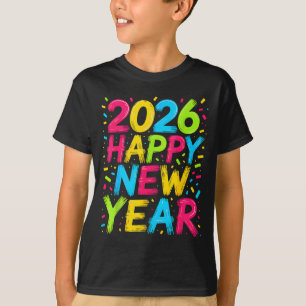 Camiseta Feliz Ano Novo 2026 Contagem Regressiva para a Fes