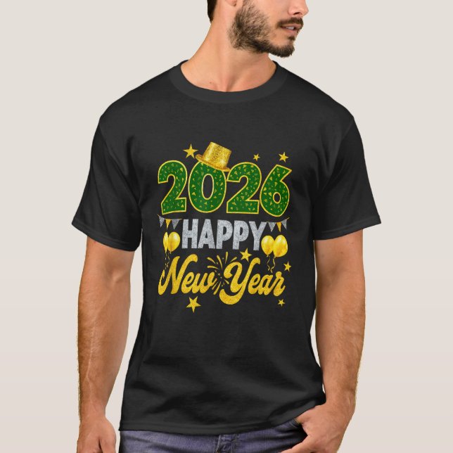 Camiseta Feliz ano novo 2026 da Família Correspondente (Frente)
