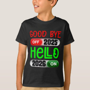 Camiseta Feliz Ano Novo 2026 Tchau 2026 Olá 2026 Tanque T