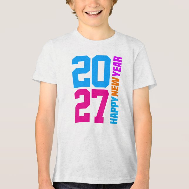 Camiseta Feliz Ano Novo 2027 (Frente)