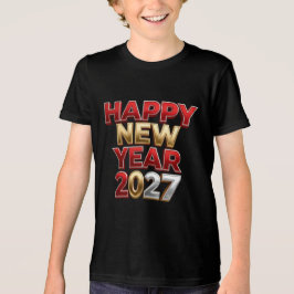 Camiseta Feliz Ano Novo 2027 Família Combinando