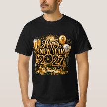 Feliz Ano Novo 2027 Preto Elegante Dourado