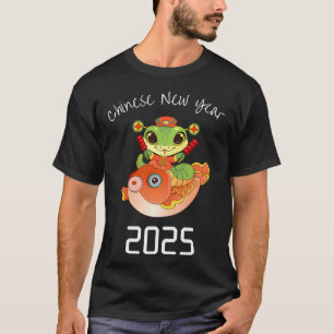 Camiseta Feliz Ano Novo Ano Cobra Chinês Cónico Ano Novo 2