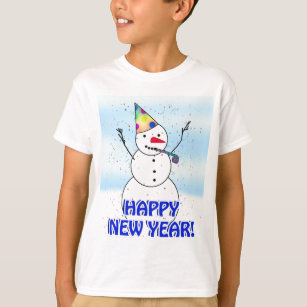 Camiseta FELIZ ANO NOVO! Celebrando Snowman