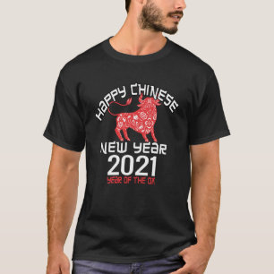 Camiseta Feliz Ano Novo Chinês 2021 Ano Da Ox