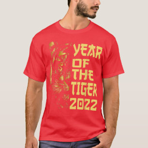Camiseta Feliz Ano Novo Chinês 2022 Ano do Tigre Horo