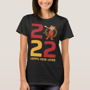 Camiseta Feliz Ano Novo Chinês, 2022, Tigre de Dabbing Tig