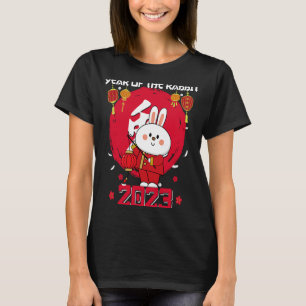 Camiseta Feliz Ano Novo Chinês 2023 Do Rabbit Lun
