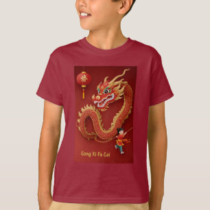 Camiseta Feliz Ano Novo Chinês 2024 Ano do Dragão