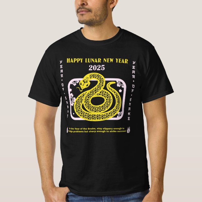 Camiseta Feliz Ano Novo Chinês 2025 (Frente)