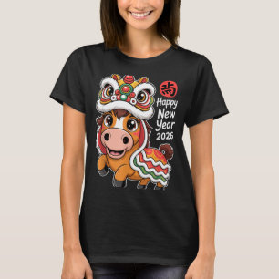 Camiseta Feliz Ano Novo Chinês 2026 Ano do Cavalo Arrastar