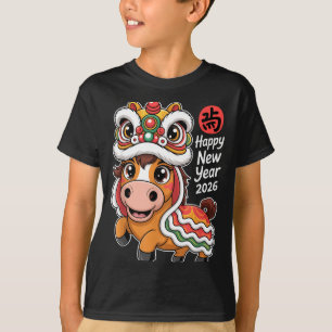 Camiseta Feliz Ano Novo Chinês 2026 Ano do Cavalo Drag