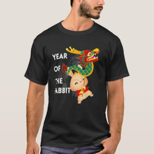 Camiseta Feliz Ano Novo Chinês do Coelho 2023 Ano do Coelho