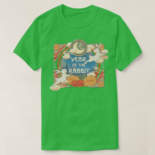 Camiseta Feliz Ano Novo Chinês do Coelho 2023 Feliz Lunar N (Frente do Design)