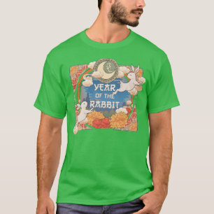 Camiseta Feliz Ano Novo Chinês do Coelho 2023 Feliz Lunar N