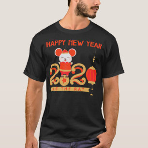 Camiseta Feliz ano novo chinês do Rat 2020